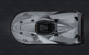 RUSH SR-1 Racecar glossy finish - all sides Car Mockup Template.psd