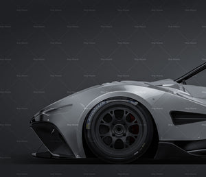 RUSH SR-1 Racecar glossy finish - all sides Car Mockup Template.psd