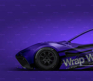 RUSH SR-1 Racecar glossy finish - all sides Car Mockup Template.psd