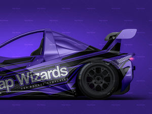 RUSH SR-1 Racecar glossy finish - all sides Car Mockup Template.psd