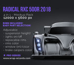 Radical RXC 2018 500r satin matt finish - all sides Car Mockup Template.psd