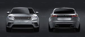 Range Rover Velar First Edition 2018 glossy finish - all sides Car Mockup Template.psd