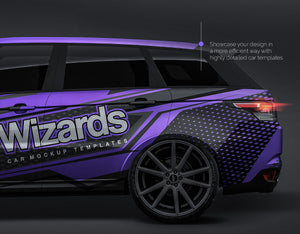 Range Rover Sport SVR 2015 glossy finish - all sides Car Mockup Template.psd