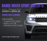 Range Rover Sport SVR 2015 glossy finish - all sides Car Mockup Template.psd