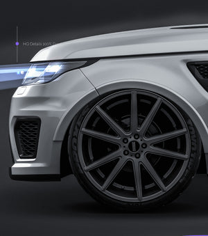Range Rover Sport SVR 2015 glossy finish - all sides Car Mockup Template.psd