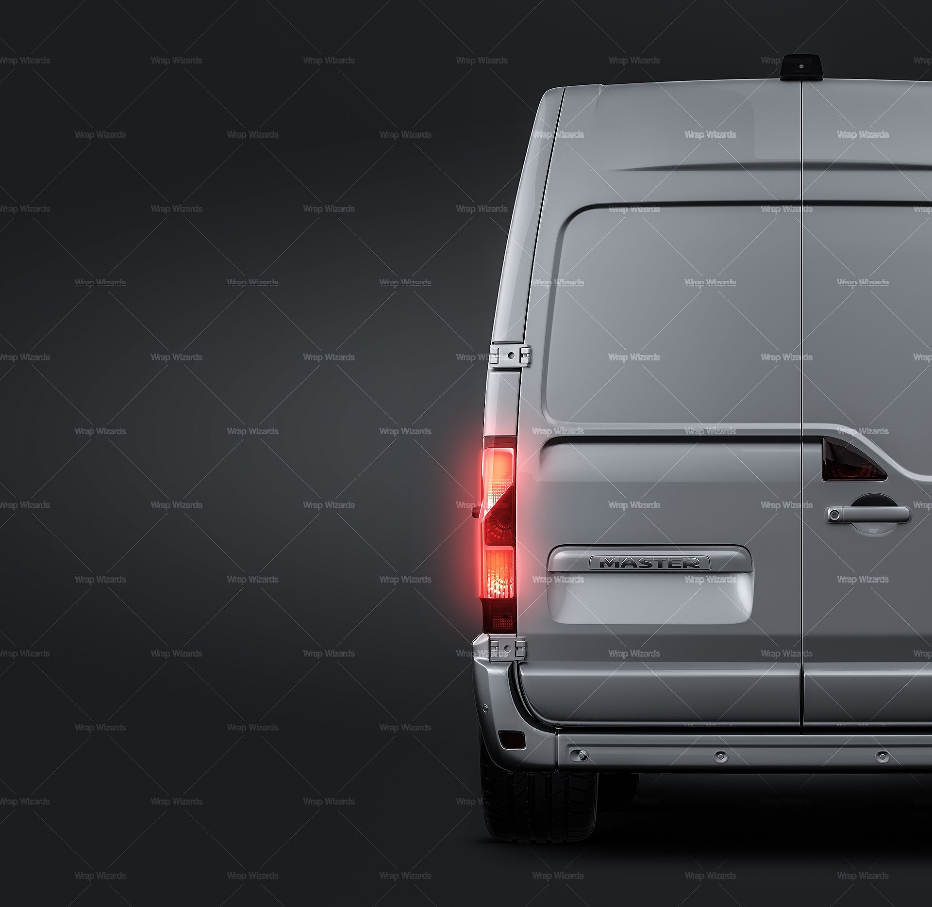 Renault Master L2H2 glossy finish - all sides Car Mockup Template.psd
