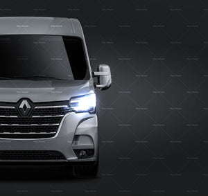 Renault Master L2H2 glossy finish - all sides Car Mockup Template.psd