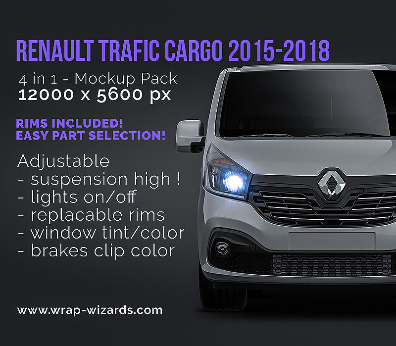 Renault Trafic Cargo 2015-2018 - Van Mockup