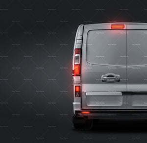 Renault Trafic Cargo 2015-2018 glossy finish - all sides Car Mockup Template.psd