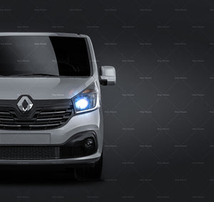 Renault Trafic Cargo 2015-2018 glossy finish - all sides Car Mockup Template.psd