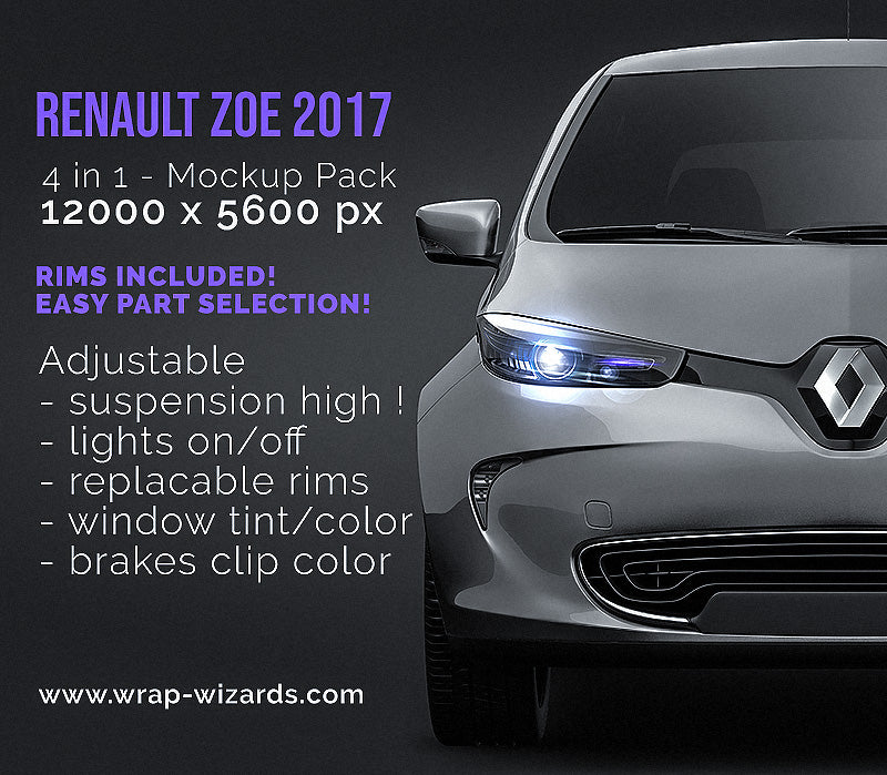 Renault Zoe 2017 - Car Mockup