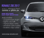 Renault Zoe 2017 glossy finish - all sides Car Mockup Template.psd