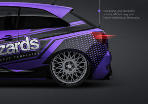Seat Ibiza Cupra 3 door glossy finish - 2016 all sides Car Mockup Template.psd