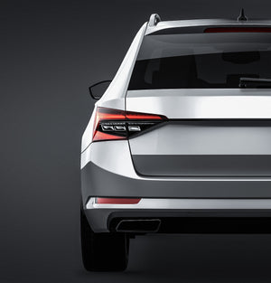 Skoda Superb Wagon 2020 glossy finish - all sides Car Mockup Template.psd