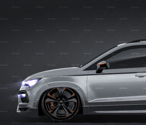Seat Ateca Cupra glossy finish - all sides Car Mockup Template.psd