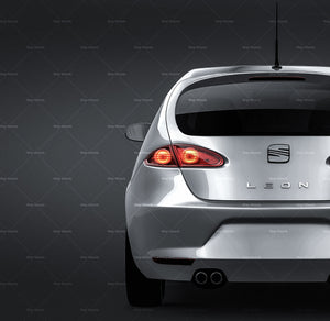 Seat Leon 2006 glossy finish - all sides Car Mockup Template.psd
