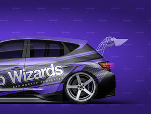 Seat Leon Cup Racer 2014 glossy finish - all sides Car Mockup Template.psd