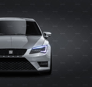 Seat Leon Cupra 2015 glossy finish - all sides Car Mockup Template.psd