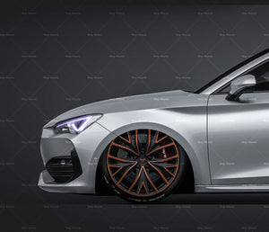 Seat Leon Sportstourer Cupra 2021 glossy finish - all sides Car Mockup Template.psd