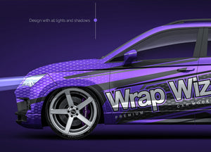 Seat Ateca Cupra 2019 glossy finish - all sides Car Mockup Template.psd