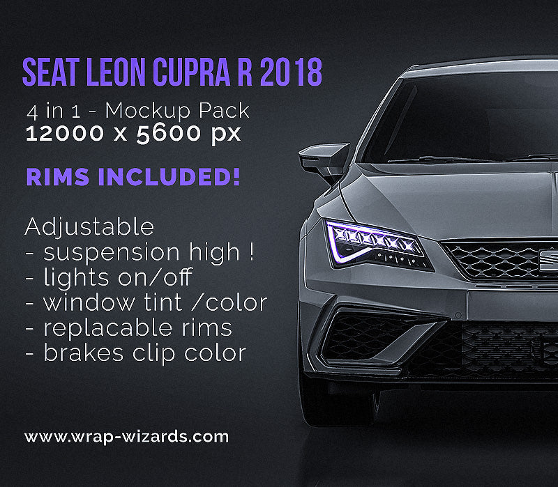 Seat Leon Cupra R 2018 - Car Mockup