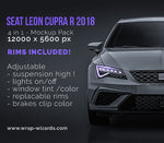Seat Leon Cupra R 2018 glossy finish - all sides Car Mockup Template.psd
