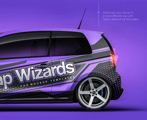 Seat MII 2012 glossy finish - all sides Car Mockup Template.psd
