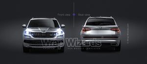 Skoda Kodiaq RS 2019 glossy finish - all sides Car Mockup Template.psd