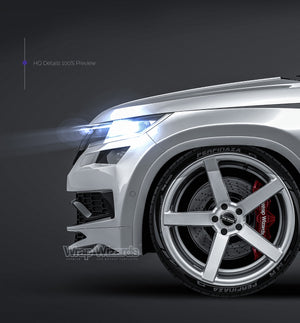 Skoda Kodiaq RS 2019 glossy finish - all sides Car Mockup Template.psd