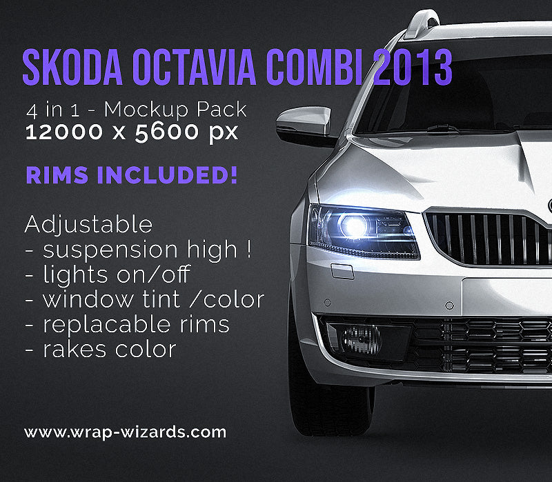 Skoda Octavia Combi 2013 - Car Mockup