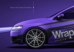 Skoda Octavia Combi 2013 glossy finish - all sides Car Mockup Template.psd