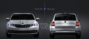 Skoda Octavia Combi 2017 glossy finish - all sides Car Mockup Template.psd