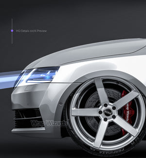 Skoda Octavia Combi 2017 glossy finish - all sides Car Mockup Template.psd