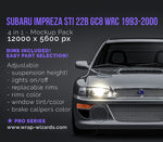 Subaru Impreza STi 22b GC8 WRC 1993-2000 glossy finish - all sides Car Mockup Template.psd
