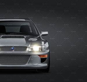 Subaru Impreza STi 22b GC8 WRC 1993-2000 glossy finish - all sides Car Mockup Template.psd