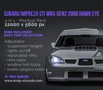 Subaru Impreza STi WRX Gen2 2006 Hawk Eye glossy finish - all sides Car Mockup Template.psd