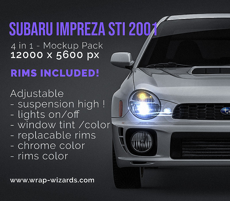 Subaru Impreza STi 2001 - Car Mockup