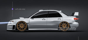 Subaru Impreza STi WRC 2006 glossy finish - all sides Car Mockup Template.psd