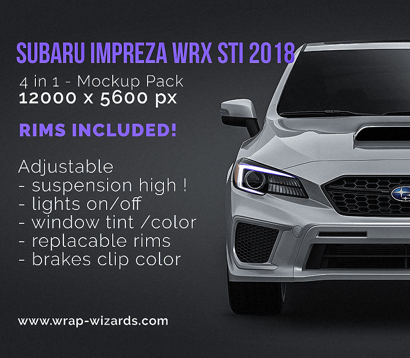 Subaru Impreza WRX STI 2018 - Car Mockup