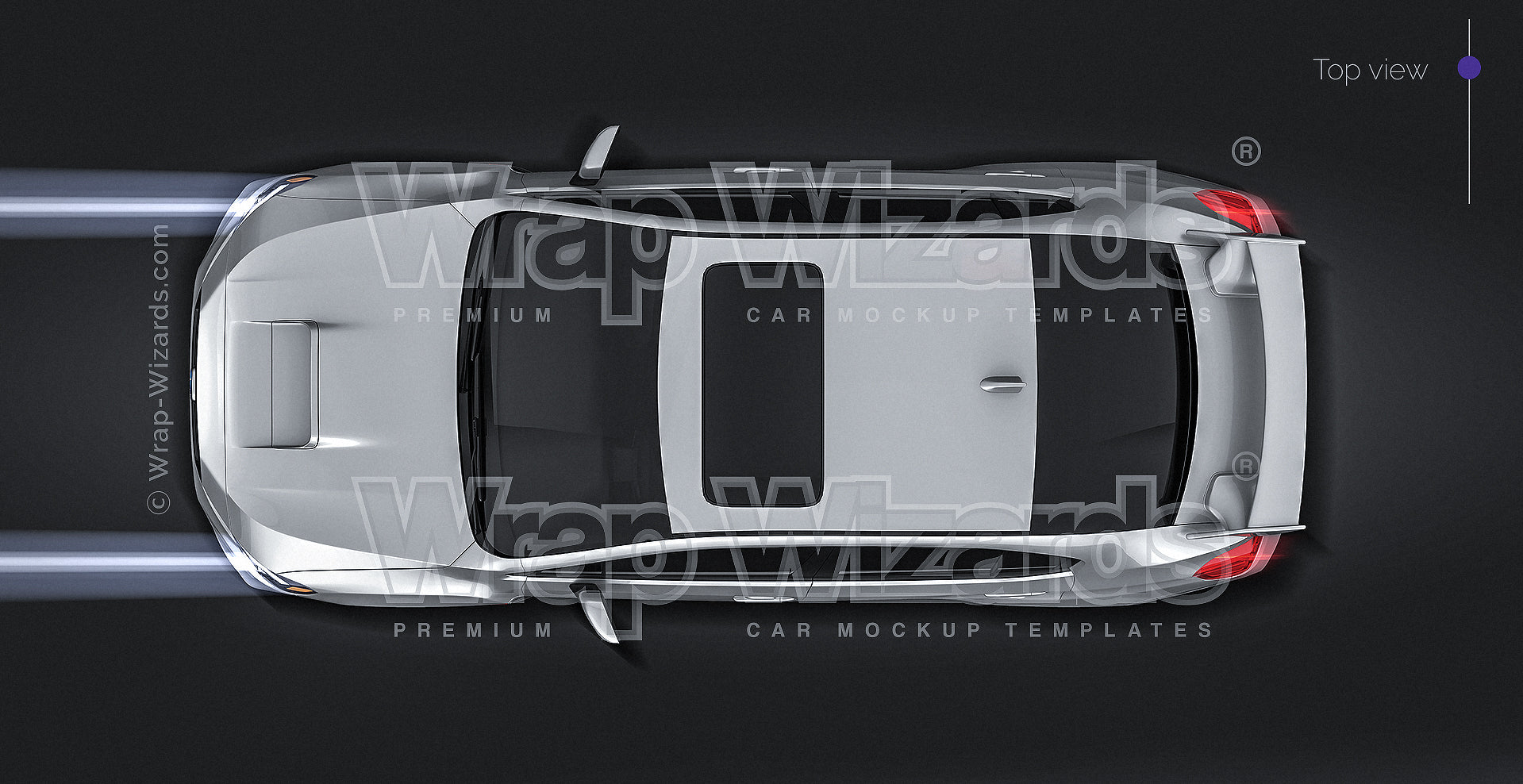 Subaru Impreza WRX STI 2018 glossy finish - all sides Car Mockup Template.psd