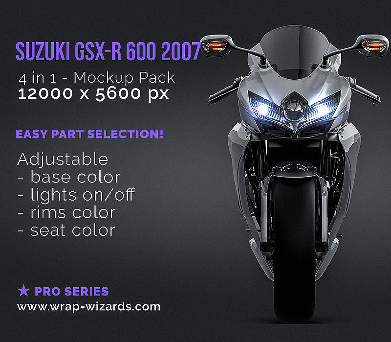Suzuki GSX-R 600 2007 - Motorcycle Mockup