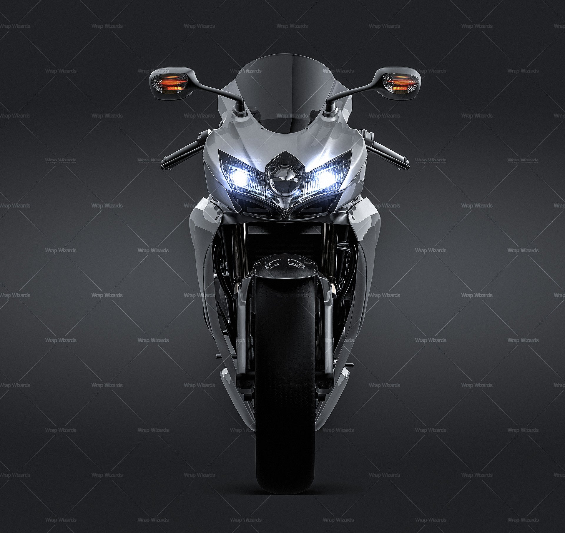 Suzuki GSX-R 600 2007 glossy finish - all sides Motorcycle Mockup Template.psd