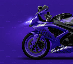 Suzuki GSX-R 600 2007 glossy finish - all sides Motorcycle Mockup Template.psd