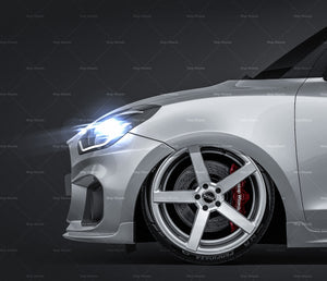 Suzuki Swift Sport 2018 glossy finish - all sides Car Mockup Template.psd
