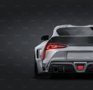 Toyota Supra MK5 A90 Pandem Rocket Bunny bodykit (widebody; Liberty Walk) glossy finish - all sides Car Mockup Template.psd
