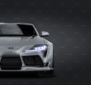 Toyota Supra MK5 A90 Pandem Rocket Bunny bodykit (widebody; Liberty Walk) glossy finish - all sides Car Mockup Template.psd
