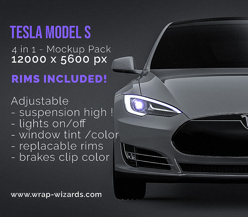 Tesla Model S - Car Mockup