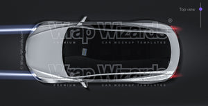 Tesla Model S glossy finish - all sides Car Mockup Template.psd