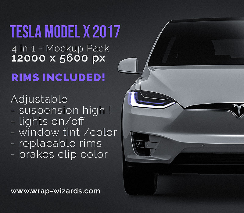Tesla Model X 2017 - Car Mockup