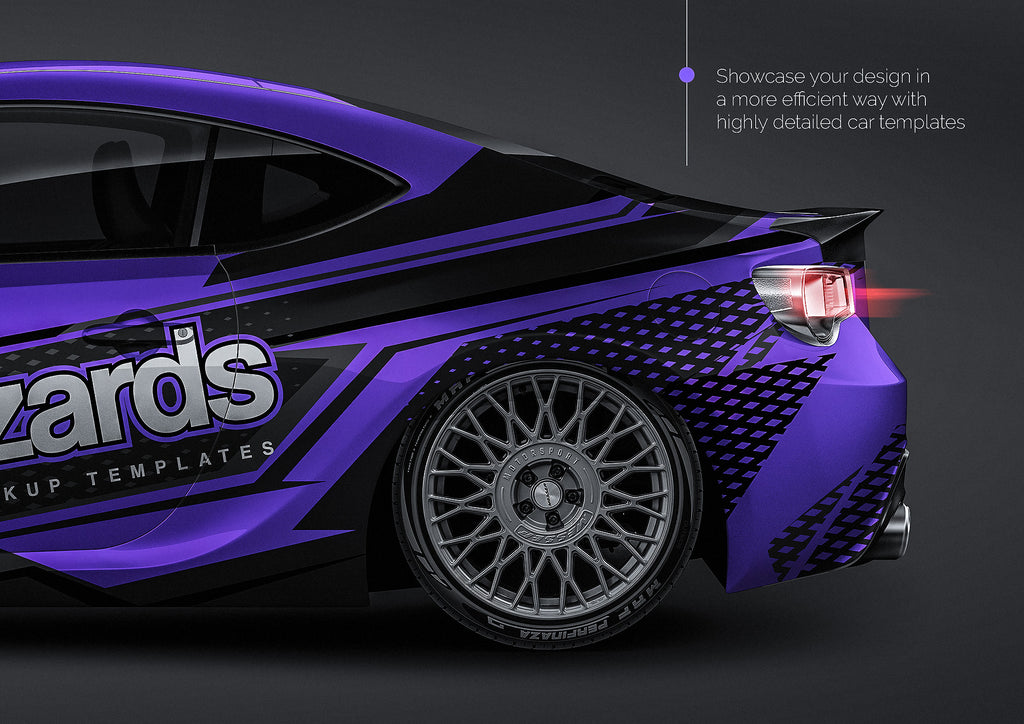 Toyota GT86 glossy finish - all sides Car Mockup Template.psd – Wrap